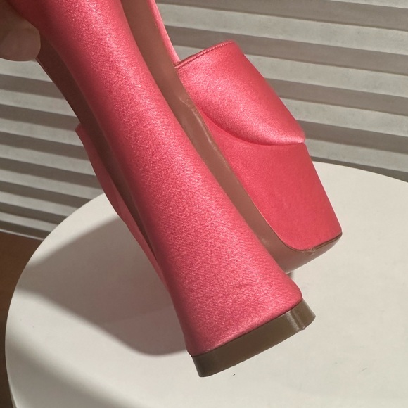 🌹AMINA MUADDI🌹 Dalida Satin Platform Mules Size: 36.5 - Picture 13 of 15